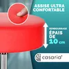 CASARIA® Tabouret de bureau rouge pivotant 360° hauteur Voir les images du produit 2