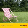 Chaise longue - rayée étroite - rose - pliable - en bois de Voir les images du produit 4