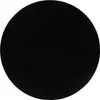 A black circular rug is shown from a top-down view against a white background. Voir les images du produit