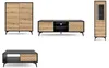 Wohnzimmer-Set Diamond Anbauwand 4-teilig Evoke Oak schwarz Produktbild-Vorschau 2