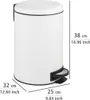 WENKO Treteimer Leman Easy Close Weiß 12 L Produktbild-Vorschau 4