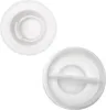Two white plastic washing machine parts on a white background. Anteprima dell’immagine prodotto
