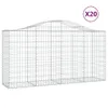 Gabionen mit Hochbogen 20 Stk 200x50x100/120cm Verzinktes Produktbild-Vorschau 1