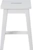 Hocker - H 45 cm - Weiß - Kiefernholz massiv Produktbild-Vorschau 4