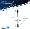 Diagram showing dimensions and specifications of a shower hose connector. Produktbild-Vorschau
