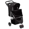 vidaXL Hundewagen Faltbar Schwarz 80x46x98 cm Oxford-Gewebe Produktbild-Vorschau 1