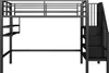 Łóżko na poddaszu Sweiko, 90x200 cm, półki, drabinka do Podgląd zdjęcia produktu 11