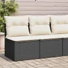 vidaXL 2-częściowa sofa ogrodowa z poduszkami z czarnego Podgląd zdjęcia produktu 2