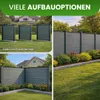 WPC-Sichtschutzzaun grau Komplett-Set Länge 12,75m Produktbild-Vorschau 6