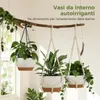 Omgoods - Sada 3 závěsných květináčů z macramé s Náhled obrázku produktu 2
