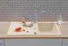 Küchenspüle Einbauspüle Spülbecken Granit 86 x 50 Vanille Produktbild-Vorschau 2