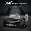 A laser engraver accessory for cylindrical objects is shown with text overlays. Náhled obrázku produktu