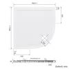 Technical drawing of a shower tray with dimensions and specifications. Anteprima dell’immagine prodotto