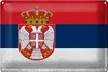 Blechschild Flagge Serbien 30x20cm Flag of Serbia Vintage Produktbild-Vorschau 1