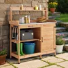 BEALIFE Stół ogrodniczy z szafką dolną 108 x 43 x 125 cm | Podgląd zdjęcia produktu 8