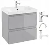 Hängender Badschrank mit Waschbecken, Armatur & Siphon, Produktbild-Vorschau 1