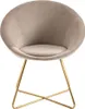 Set aus 2 Stühlen aus Velours und goldenem Metall - Beige - Produktbild-Vorschau 4