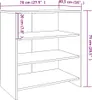 vidaXL Sideboard Weiß 70x40,5x75 cm Holzwerkstoff Produktbild-Vorschau 7