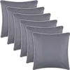 Coussins d'extérieur avec passepoil blanc, gris foncé, lot Voir les images du produit 1