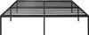A black metal bed frame is shown against a white background. Náhľad obrázku produktu