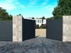 Drehtor NAZARIO, Aluminium massiv, anthrazitfarbig - 300 × Produktbild-Vorschau 2