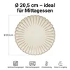 Porzellanteller cremeweiß 20,5 cm – Universeller Produktbild-Vorschau 1
