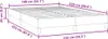 vidaXL Cadre de lit sans matelas gris clair 140x220 cm Voir les images du produit 6