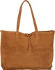 Hausfelder Manufaktur Shopper Velours Braun 30 Produktbild-Vorschau 1