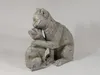 Katze mit Kind Deko Garten Katzen Paar Tier Figur Skulptur Produktbild-Vorschau 3