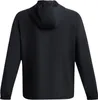 Back view of a black hooded jacket. Anteprima dell’immagine prodotto