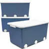 3 Aufbewahrungsboxen mit Deckel und Rollen 50L - Produktbild-Vorschau 1