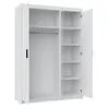 Drehtürenschrank ELENA 3D Eiche Sonoma mit mattsilber Produktbild-Vorschau 3