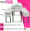 NYVI Biertischhussen Set NYVIGala Weiß - 3-teiliges Produktbild-Vorschau 2