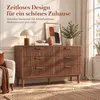 Comodino INONEFT con 6 cassetti in rattan, 100x34x73 cm, Anteprima dell’immagine prodotto 3