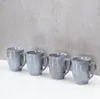 Steingut Becher 4er Set 300ml Tasse Grau Kaffeetasse Modern Produktbild-Vorschau 3