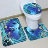 Badematten Set 3 Teilig Badvorleger WC Vorleger ohne Produktbild-Vorschau 1