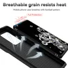 A close-up marketing image of a black phone case, showing its internal design and features. Produktbild-Vorschau