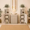 Badezimmerschrank Stehend, MDF 18 mm, Soft-Close, 3 Regale, Produktbild-Vorschau 9