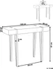 BELIANI Konsolentisch Braun Schwarz 40 x 100 cm MDF Produktbild-Vorschau 7