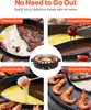 Collage of images showing different ways to use a multi-functional hot pot and grill. Voir les images du produit