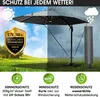 BRAST Alu Sonnenschirm Ampelschirm   Ø300cm Grau + LEDs   Produktbild-Vorschau 4