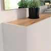 Flurschrank Schuhschrank 138cm in Beige mit Eiche LAPUA-01 Produktbild-Vorschau 3