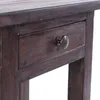 A close-up view of a dark brown wooden drawer on a table or nightstand. Produktbild-Vorschau