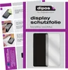 A collage of images showing instructions for applying a screen protector and a product shot of a phone with a screen protector. Podgląd zdjęcia produktu