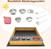 COSTWAY Holzsandkasten, Kindersandkasten mit Küchenzubehör Produktbild-Vorschau 6