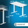 CASARIA® Scrivania Regolabile 110x60x73-118cm con Porta Anteprima dell’immagine prodotto 8
