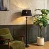 Lampa podłogowa z abażurem 45 cm czarna ze złotym wnętrzem Podgląd zdjęcia produktu 9