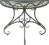 A semi-circular metal table with ornate scrollwork legs, presented against a white background. Produktbild-Vorschau
