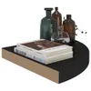 vidaXL Rohová plávajúca polica čierna 35x35x3,8 cm MDF - Náhľad obrázku produktu 7