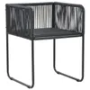 7-tlg. Garten-Essgruppe PVC Rattan Schwarz und Braun Produktbild-Vorschau 6